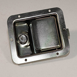 PADDLE HANDLE LOCK-YELLOW ZINC FINISH-KEY #LL11-HANSEN INTERNATIONAL